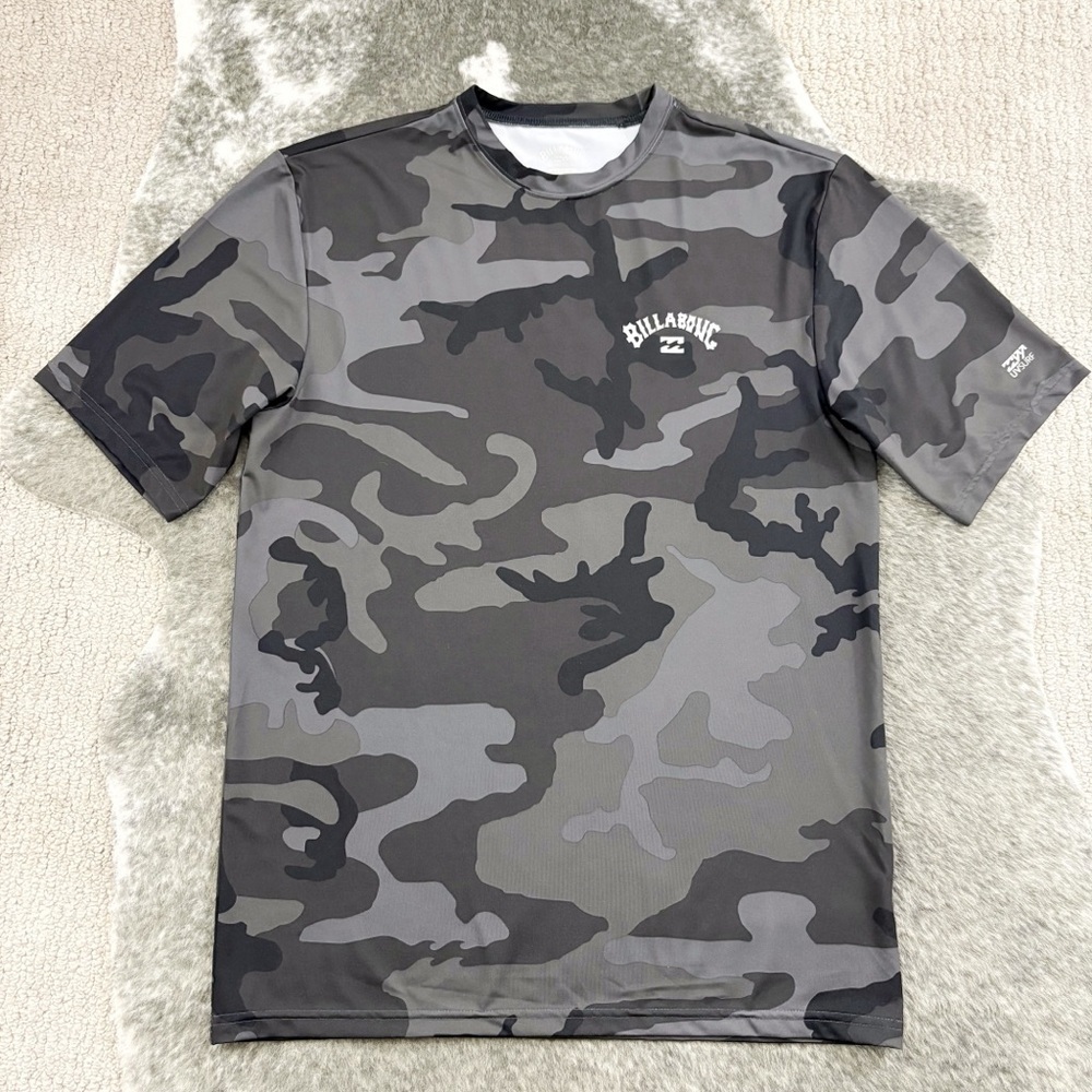 Billabong UV Surf Men's Camo Gray Shirt Medium - Picture 4 of 10